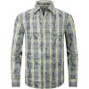 imageAlex Vando Mens Button Down Shirts Regular Fit Long Sleeve Casual Plaid Flannel ShirtRhinestone YellowGrey