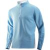 imageAlex Vando Mens Long Sleeve Zipper Golf Shirts Color Block Texture Polo Shirt for MenBlue