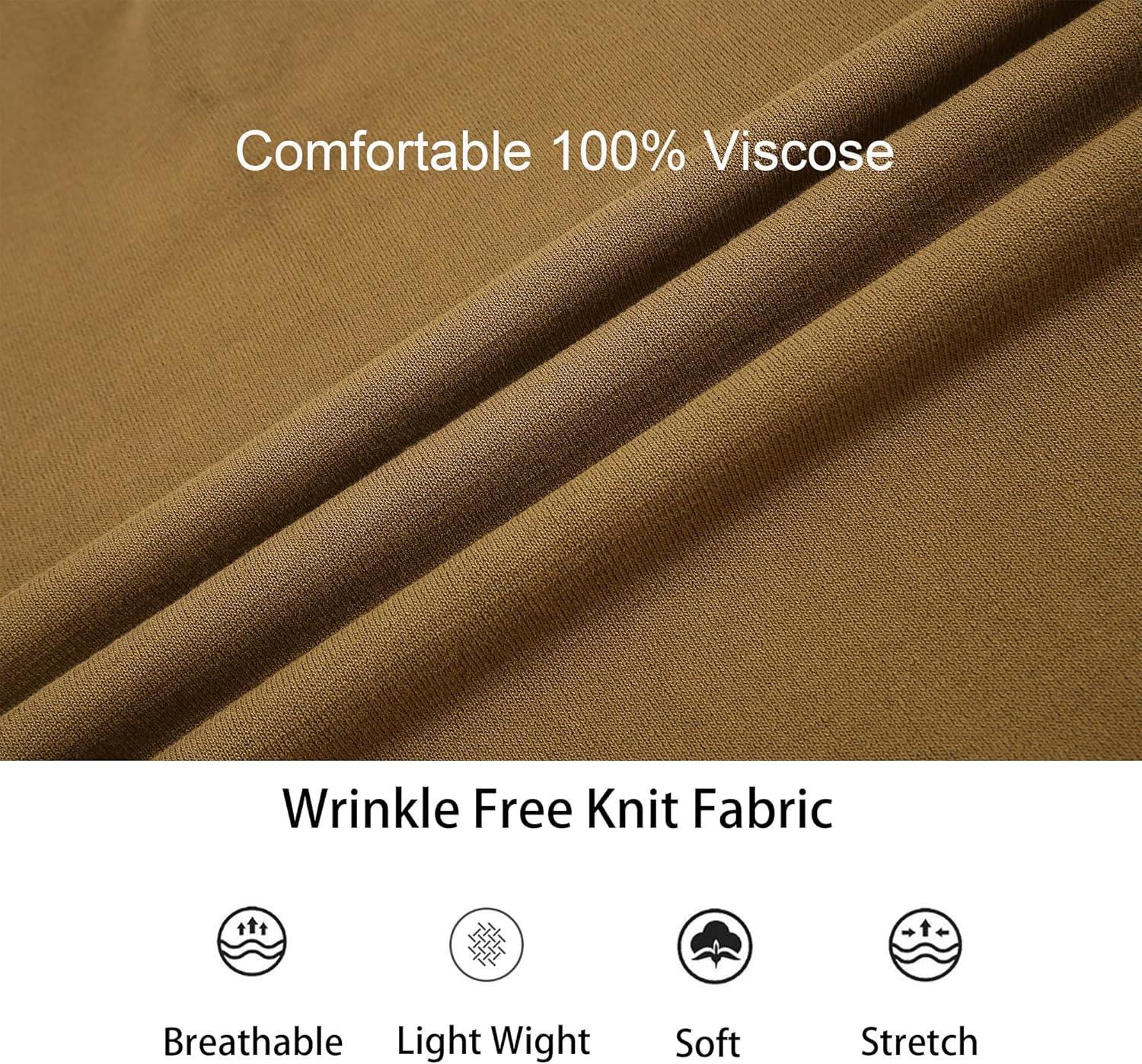 imageAlex Vando Mens Knit Polo Shirts Long Sleeve Sweater Casual Fashion Classic Button Down Polo ShirtsBrown