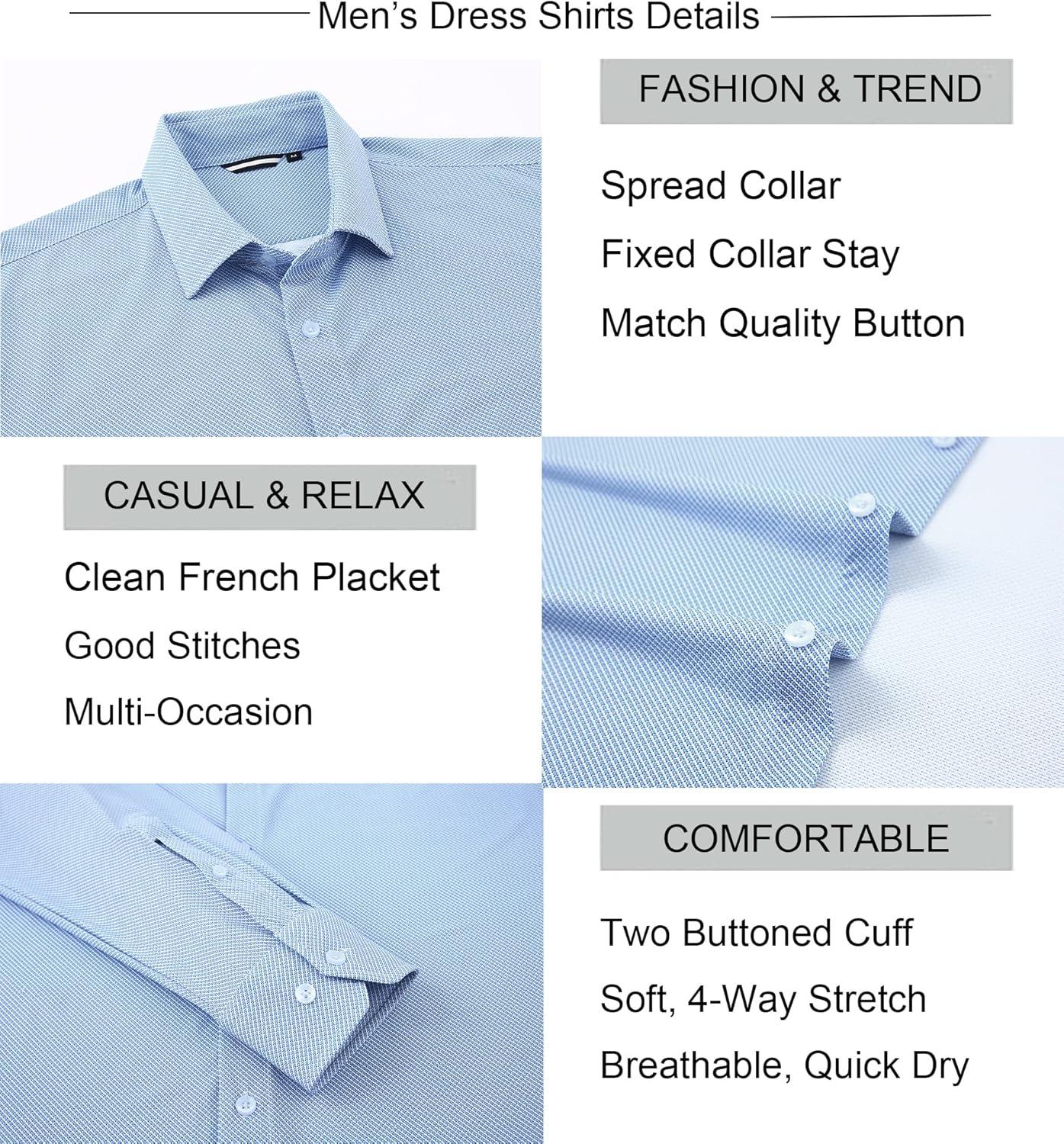 imageAlex Vando Mens Print Button Down Shirts Breathable Long Sleeve Regular Fit Knit Dress Shirts for MenBlue Circle