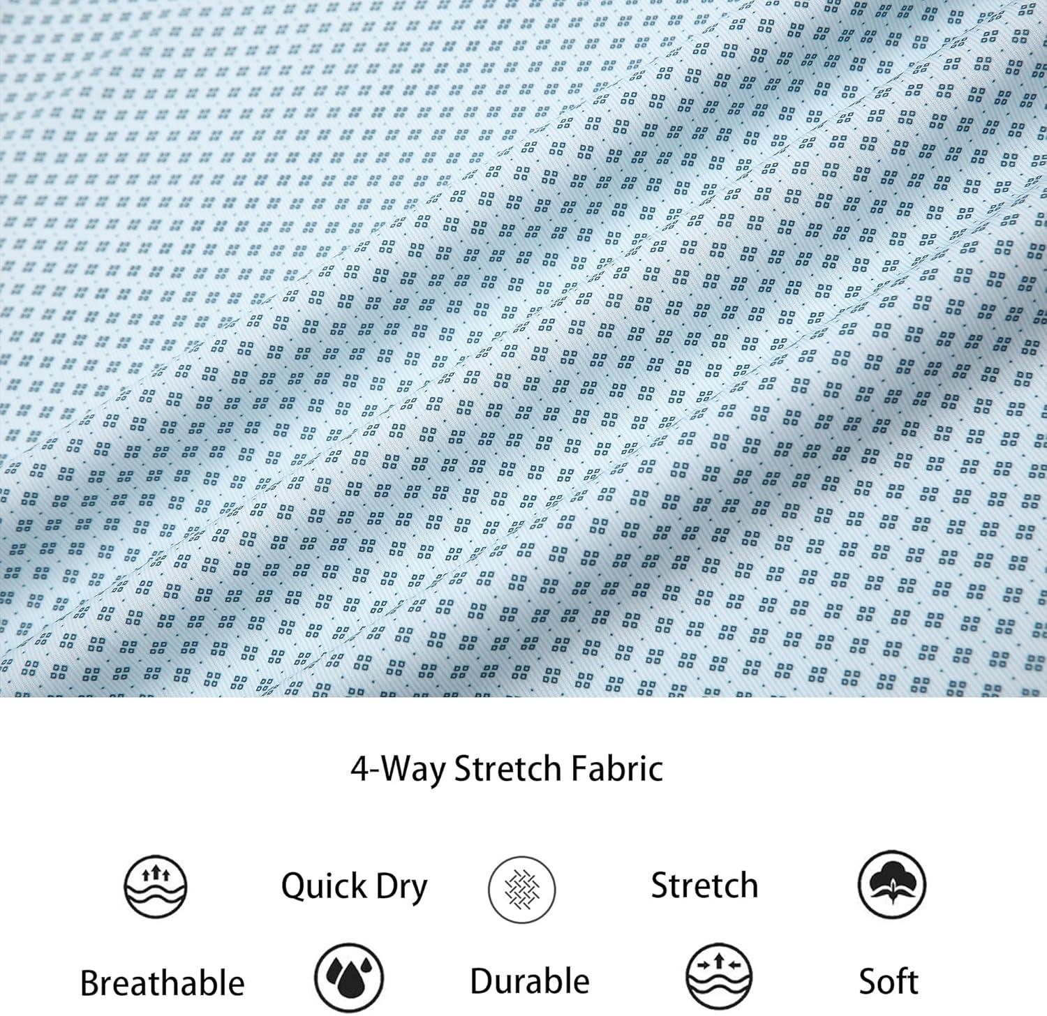 imageAlex Vando Mens Printed Dress Shirts Short Sleeve Easy Care Regular Fit Button Down ShirtBlue Stripe 863