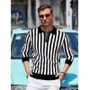 imageAlex Vando Mens Knit Polo Shirts Long Sleeve Sweater Casual Fashion Classic Button Down Polo ShirtsBlackWhite