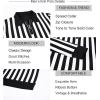 imageAlex Vando Mens Knit Polo Shirts Long Sleeve Sweater Casual Fashion Classic Button Down Polo ShirtsBlackWhite