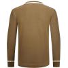 imageAlex Vando Mens Knit Polo Shirts Long Sleeve Sweater Casual Fashion Classic Button Down Polo ShirtsBrown
