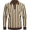 imageAlex Vando Mens Knit Polo Shirts Long Sleeve Sweater Casual Fashion Classic Button Down Polo ShirtsCoffeeKhaki