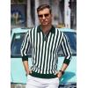 imageAlex Vando Mens Knit Polo Shirts Long Sleeve Sweater Casual Fashion Classic Button Down Polo ShirtsGreenWhite