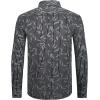 imageAlex Vando Mens Print Button Down Shirts Breathable Long Sleeve Regular Fit Knit Dress Shirts for MenBlack Leaf