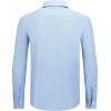 imageAlex Vando Mens Print Button Down Shirts Breathable Long Sleeve Regular Fit Knit Dress Shirts for MenBlue Check