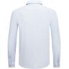 imageAlex Vando Mens Print Button Down Shirts Breathable Long Sleeve Regular Fit Knit Dress Shirts for MenWhite Circle