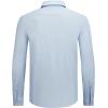 imageAlex Vando Mens Print Button Down Shirts Breathable Long Sleeve Regular Fit Knit Dress Shirts for MenWhite Clover