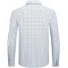 imageAlex Vando Mens Print Button Down Shirts Breathable Long Sleeve Regular Fit Knit Dress Shirts for MenWhite U