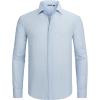 imageAlex Vando Mens Print Button Down Shirts Breathable Long Sleeve Regular Fit Knit Dress Shirts for MenWhite Clover