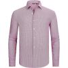 imageAlex Vando Mens Print Button Down Shirts Breathable Long Sleeve Regular Fit Knit Dress Shirts for MenWine Diamond
