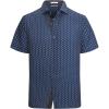 imageAlex Vando Mens Printed Dress Shirts Short Sleeve Easy Care Regular Fit Button Down ShirtBlack Tree 402