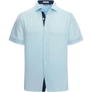 imageAlex Vando Mens Printed Dress Shirts Short Sleeve Easy Care Regular Fit Button Down ShirtTurquoise Paisley 1670