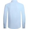 imageAlex Vando Mens Dress Shirts 8Way Super Stretch French Placket Business Button Down Shirt MenBlue