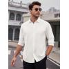 imageAlex Vando Mens Dress Shirts 8Way Super Stretch French Placket Business Button Down Shirt MenWhite