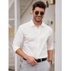 imageAlex Vando Mens Dress Shirts 8Way Super Stretch French Placket Business Button Down Shirt MenWhite