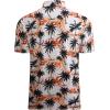 imageAlex Vando Mens Hawaiian Golf Shirt Moisture Wicking Digital Print Golf Shirts for MenBlack Palm Tree