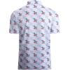 imageAlex Vando Mens Hawaiian Golf Shirt Moisture Wicking Digital Print Golf Shirts for MenBlue Christmas Leaf