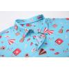 imageAlex Vando Mens Hawaiian Golf Shirt Moisture Wicking Digital Print Golf Shirts for MenBlue Guita