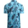 imageAlex Vando Mens Hawaiian Golf Shirt Moisture Wicking Digital Print Golf Shirts for MenBlue Palm Tree