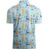 imageAlex Vando Mens Hawaiian Golf Shirt Moisture Wicking Digital Print Golf Shirts for MenCyan Surfboard