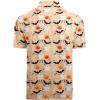 imageAlex Vando Mens Hawaiian Golf Shirt Moisture Wicking Digital Print Golf Shirts for MenKhaki Bat