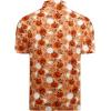 imageAlex Vando Mens Hawaiian Golf Shirt Moisture Wicking Digital Print Golf Shirts for MenOrange Pumpkin
