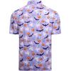 imageAlex Vando Mens Hawaiian Golf Shirt Moisture Wicking Digital Print Golf Shirts for MenPurple Pumpkin