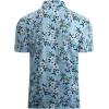 imageAlex Vando Mens Hawaiian Golf Shirt Moisture Wicking Digital Print Golf Shirts for MenWhite Christmas Flower