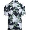 imageAlex Vando Mens Hawaiian Golf Shirt Moisture Wicking Digital Print Golf Shirts for MenWhite Flower