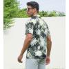imageAlex Vando Mens Hawaiian Golf Shirt Moisture Wicking Digital Print Golf Shirts for MenWhite Flower