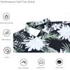 imageAlex Vando Mens Hawaiian Golf Shirt Moisture Wicking Digital Print Golf Shirts for MenWhite Flower