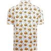 imageAlex Vando Mens Hawaiian Golf Shirt Moisture Wicking Digital Print Golf Shirts for MenWhite Pumpkin