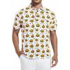 imageAlex Vando Mens Hawaiian Golf Shirt Moisture Wicking Digital Print Golf Shirts for MenWhite Pumpkin