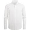 imageAlex Vando Mens Dress Shirts 8Way Super Stretch French Placket Business Button Down Shirt MenWhite