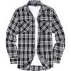 imageAlex Vando Mens Button Down Shirts Flannel Shirt Long SleeveBlackWhite 51