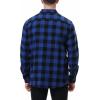 imageAlex Vando Mens Button Down Shirts Flannel Shirt Long SleeveBlueBlack