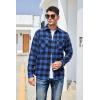 imageAlex Vando Mens Button Down Shirts Flannel Shirt Long SleeveBlueBlack