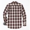 imageAlex Vando Mens Button Down Shirts Flannel Shirt Long SleeveCoffeeWhite