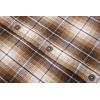 imageAlex Vando Mens Button Down Shirts Flannel Shirt Long SleeveCoffeeWhite N28