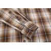 imageAlex Vando Mens Button Down Shirts Flannel Shirt Long SleeveCoffeeWhite N28