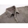 imageAlex Vando Mens Button Down Shirts Flannel Shirt Long SleeveCorduroy Grey