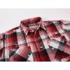 imageAlex Vando Mens Button Down Shirts Flannel Shirt Long SleeveDistressed Red