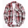 imageAlex Vando Mens Button Down Shirts Flannel Shirt Long SleeveDistressed Red