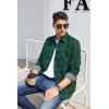 imageAlex Vando Mens Button Down Shirts Flannel Shirt Long SleeveGreenBlack