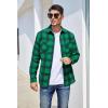 imageAlex Vando Mens Button Down Shirts Flannel Shirt Long SleeveGreenNavy
