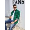 imageAlex Vando Mens Button Down Shirts Flannel Shirt Long SleeveGreenNavy
