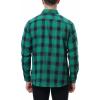 imageAlex Vando Mens Button Down Shirts Flannel Shirt Long SleeveGreenNavy